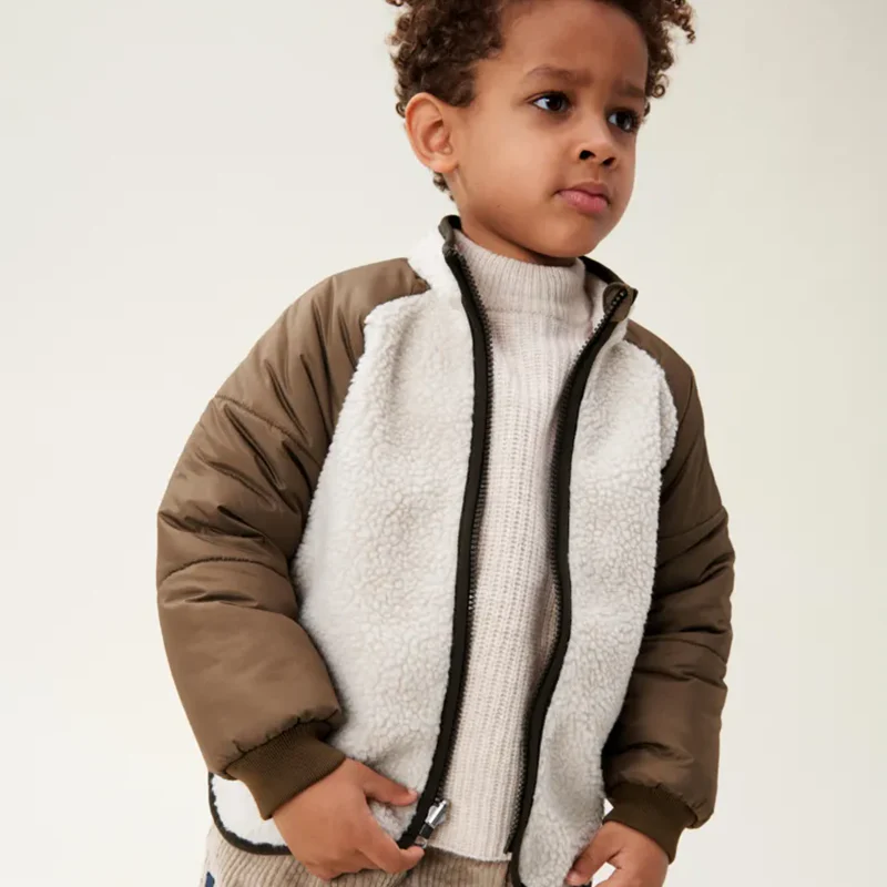 Liewood Wendbare Winterjacke 'Timber' Army Brown Multi Mix - Image 4