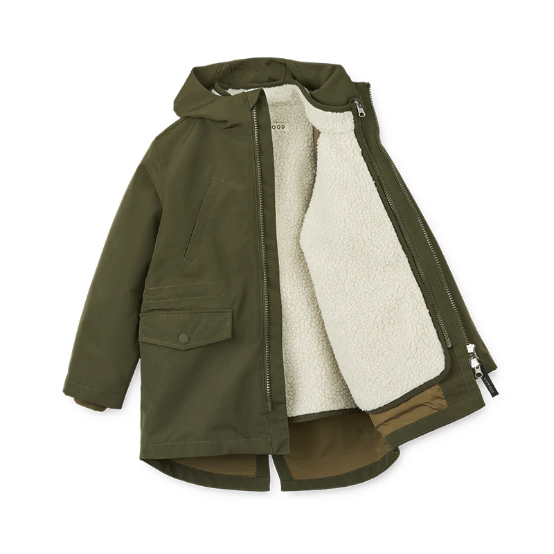 Liewood Wendbare Winterjacke 'Timber' Army Brown Multi Mix - Image 5
