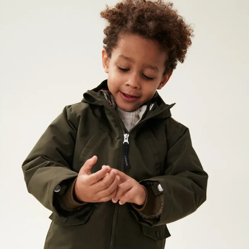 Liewood Wendbare Winterjacke 'Timber' Army Brown Multi Mix - Image 6