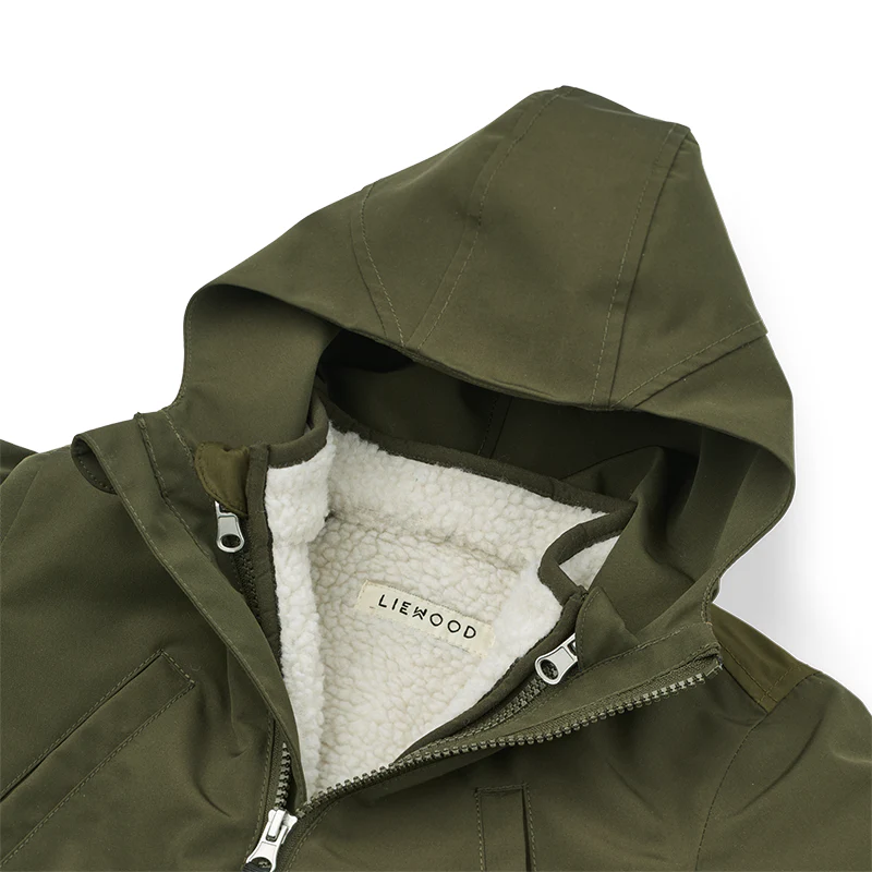 Liewood Wendbare Winterjacke 'Timber' Army Brown Multi Mix - Image 8