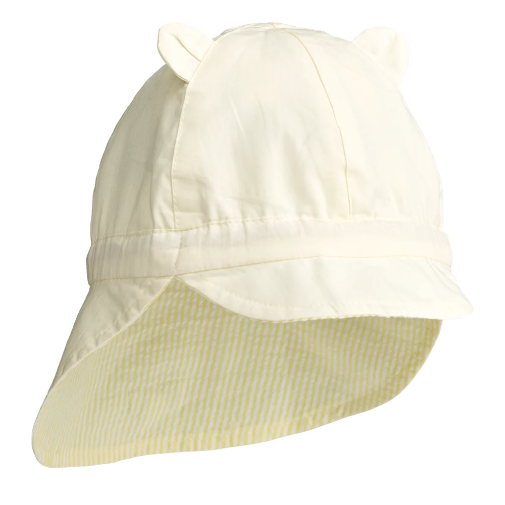 Liewood wendbarer Sonnenhut 'Gorm' Stripe Lemonade/Creme de la Creme - Image 2