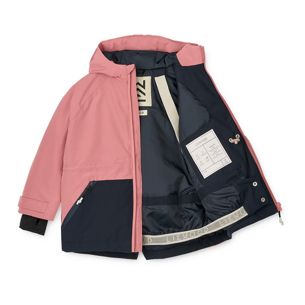 Liewood  Winter/Ski-Jacke 'Kalle' Dusty Rose/Classic Navy - Image 3
