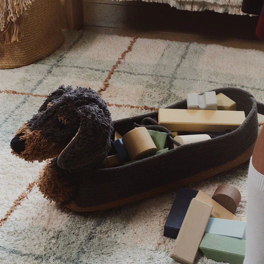 Lorena Canals Aufbewahrungskorb 'Dog Sparky' Dark Brown - Image 3