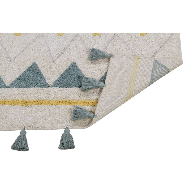 Lorena Canals  Baumwollteppich Azteca waschbar  Blau - Image 5