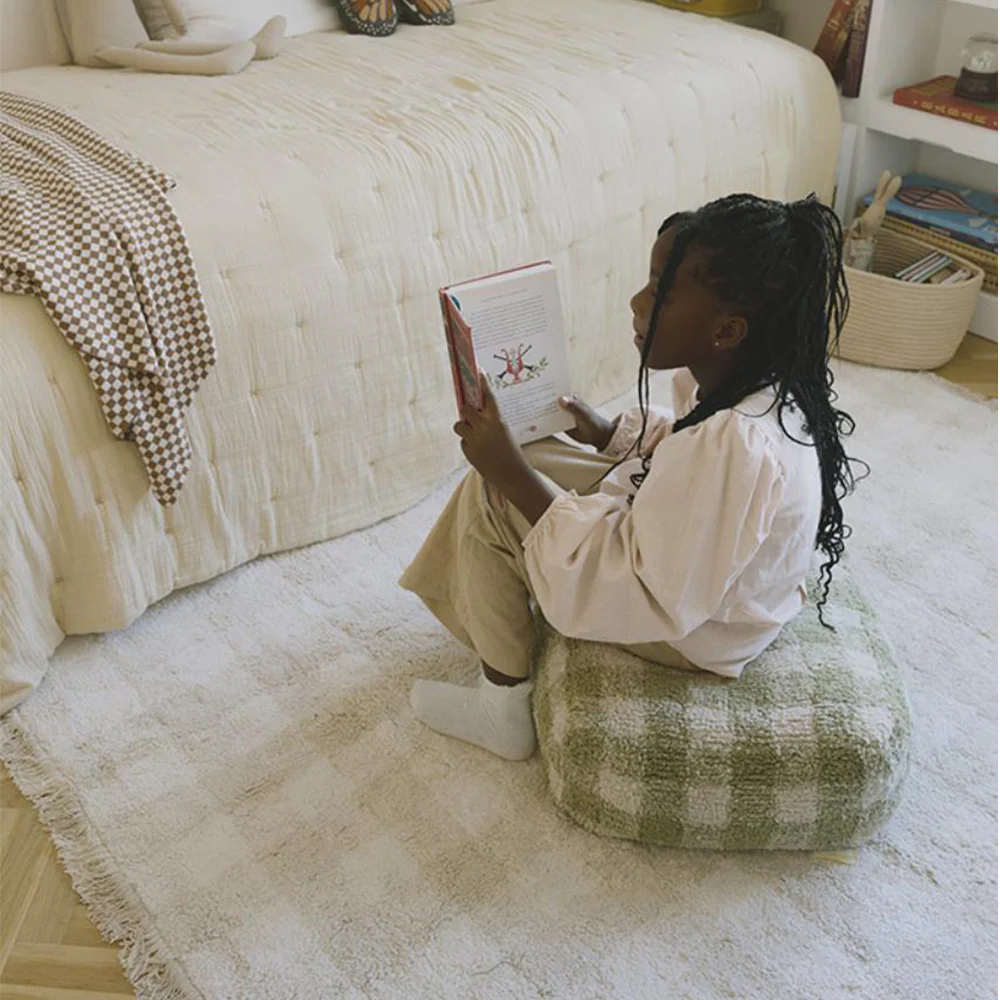 Lorena Canals Pouf 'Vichy' Matcha - Image 2