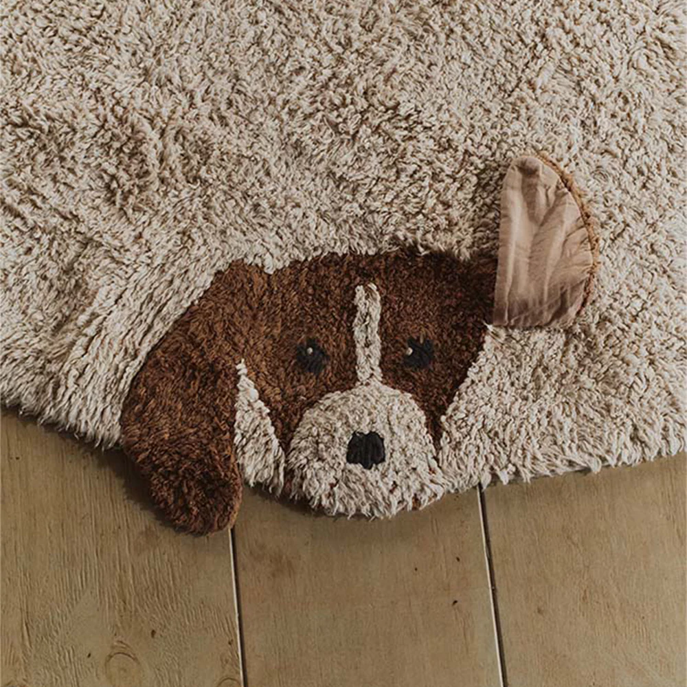 Lorena Canals waschbarer Baumwollteppich 'Dogs' Natural - Image 3