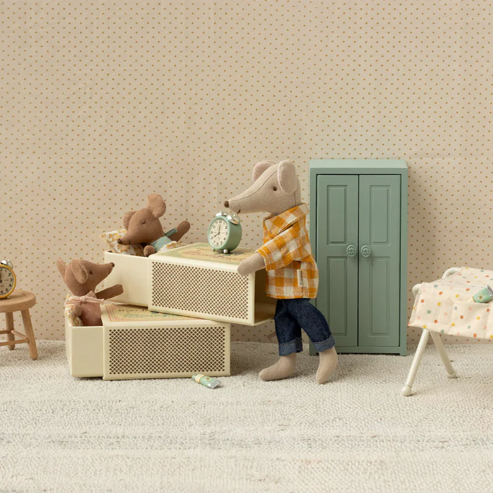 Maileg  Babymaus 'Sleepy Wakey' in Streichholzschachtel Blue - Image 3