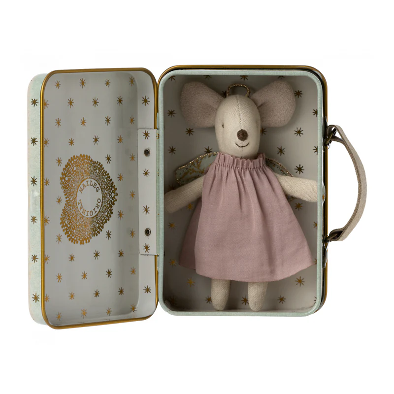 Maileg  Engelsmaus im Koffer  Kleiner Bruder/ Kleine Schwester - Image 3