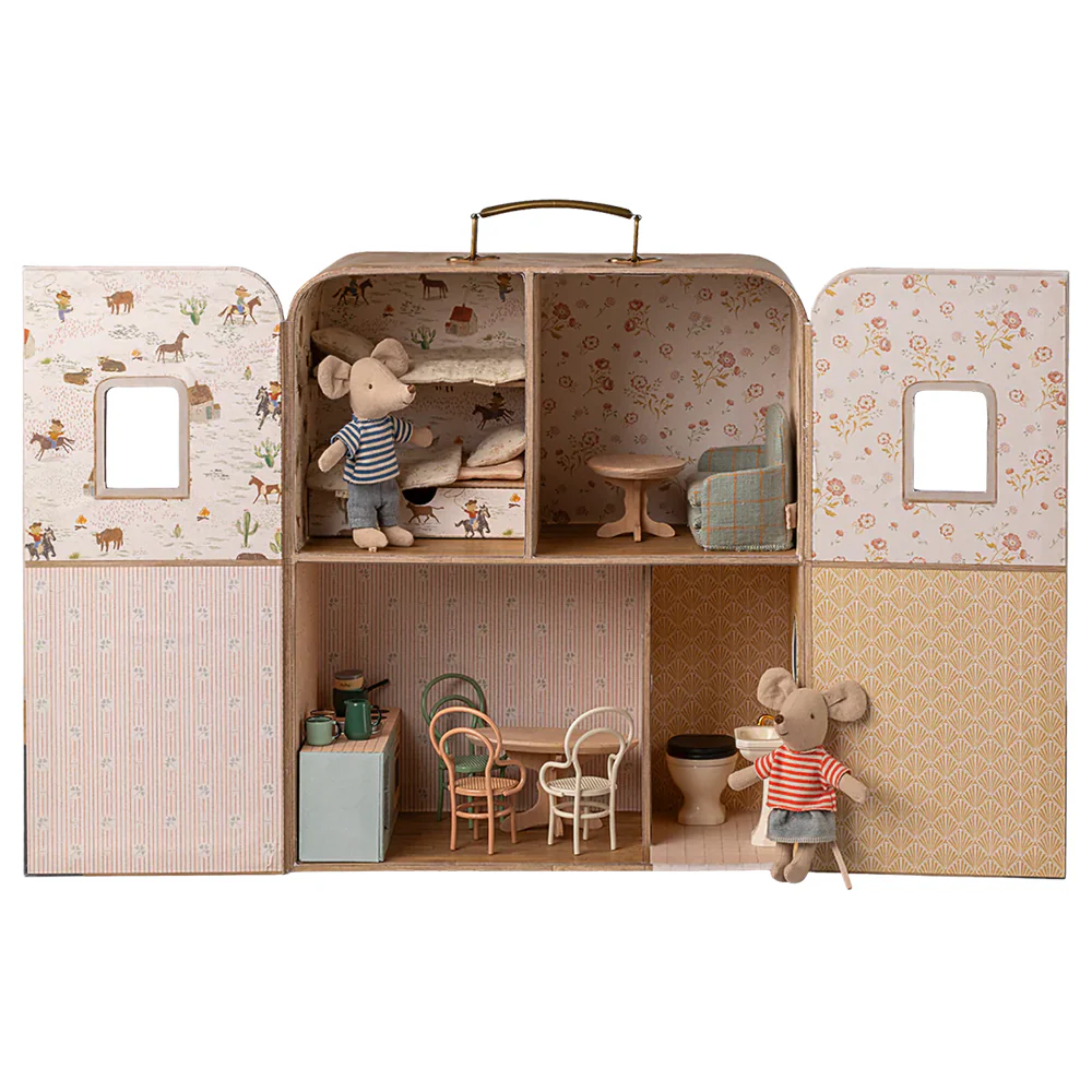 Maileg Mäusehaus 'SuitCasa' Kleine Schwester und Bruder Maus - Image 3
