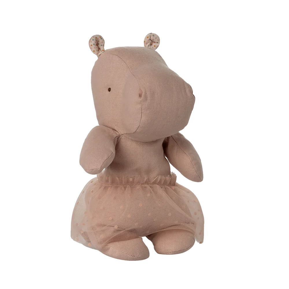 Maileg Safari Friends 'Hippo mit Rock' Klein Soft Rose - Image 2