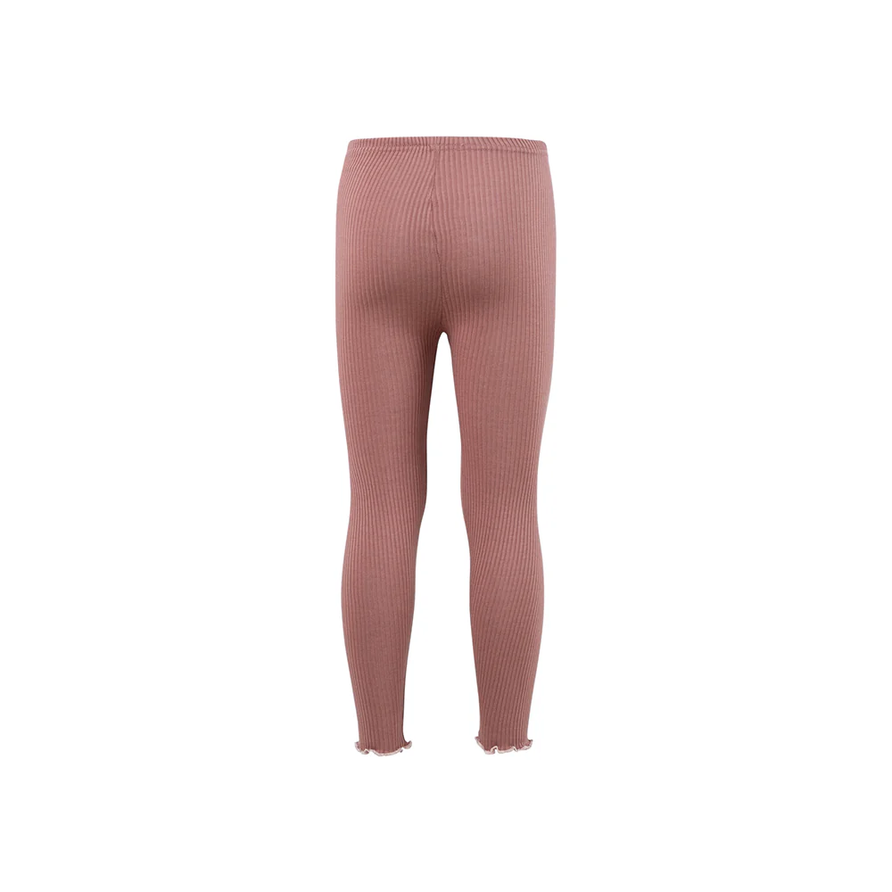 Minimalisma Baby Leggings/Hose 'Bieber Frill' Antique Rose with Sweet Rose - Image 3