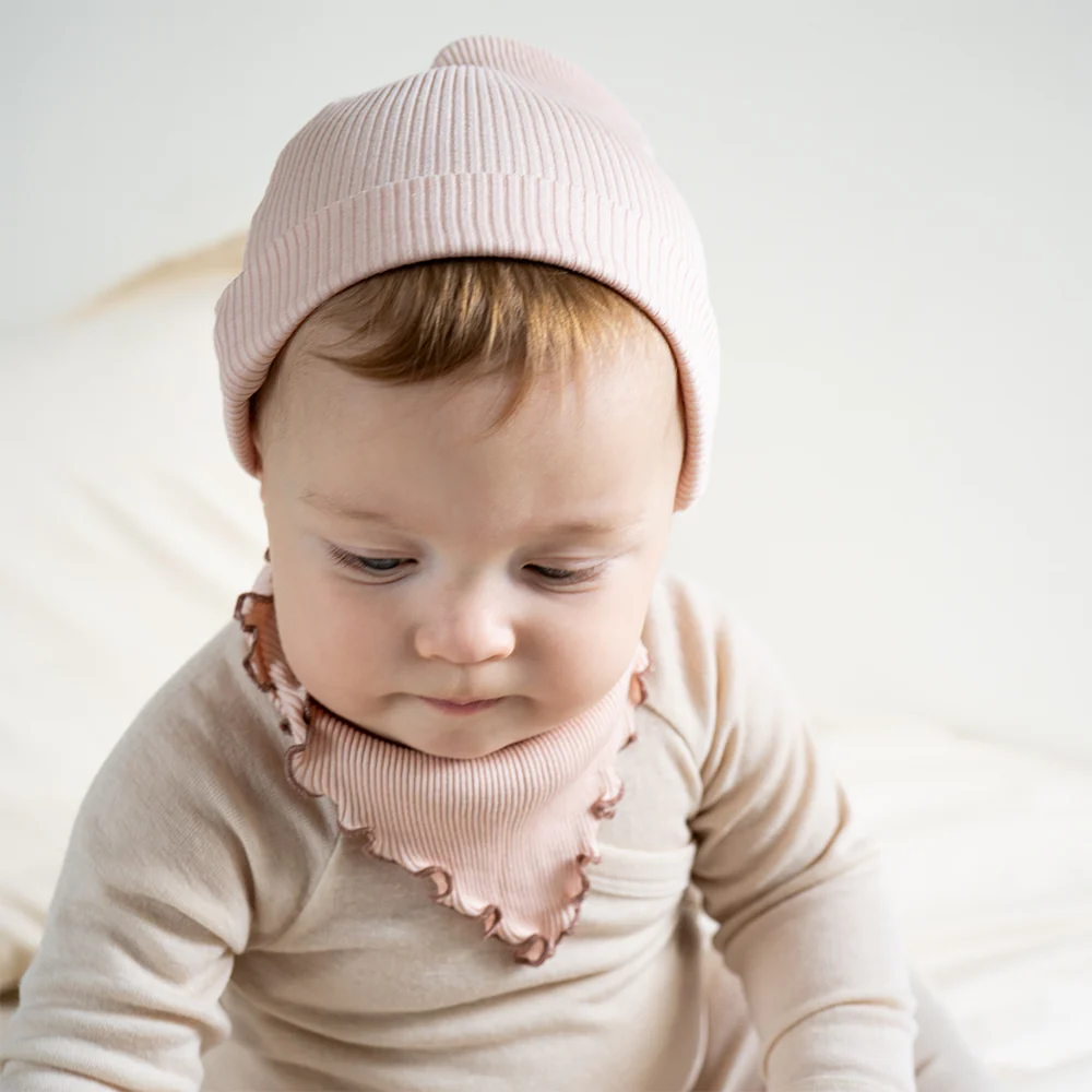 Minimalisma Babymütze aus Seide/Baumwolle 'Bambi' Sweet Rose - Image 3