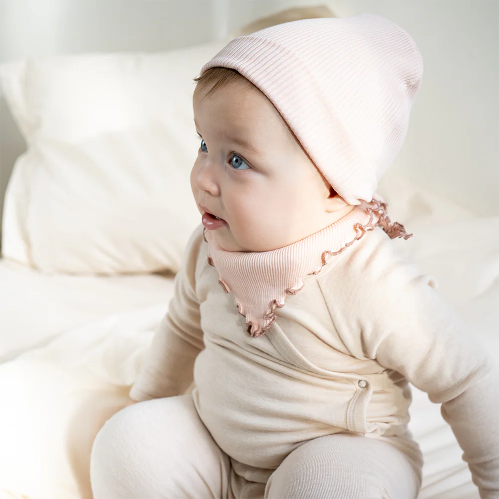 Minimalisma Babymütze aus Seide/Baumwolle 'Bambi' Sweet Rose - Image 4