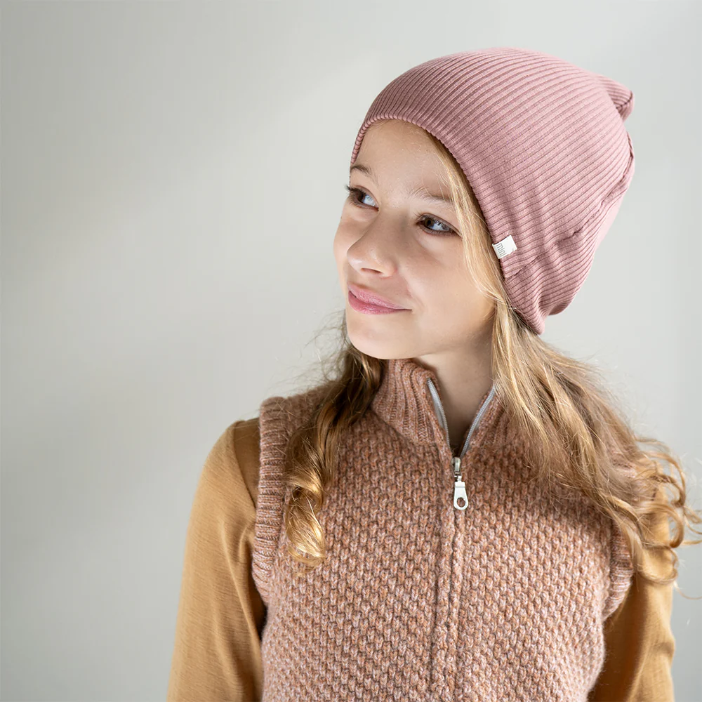 Minimalisma Mütze aus Seide/Baumwolle 'Bambi' Antique Rose - Image 2