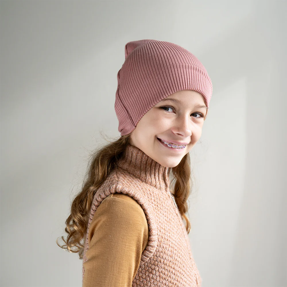 Minimalisma Mütze aus Seide/Baumwolle 'Bambi' Antique Rose - Image 3