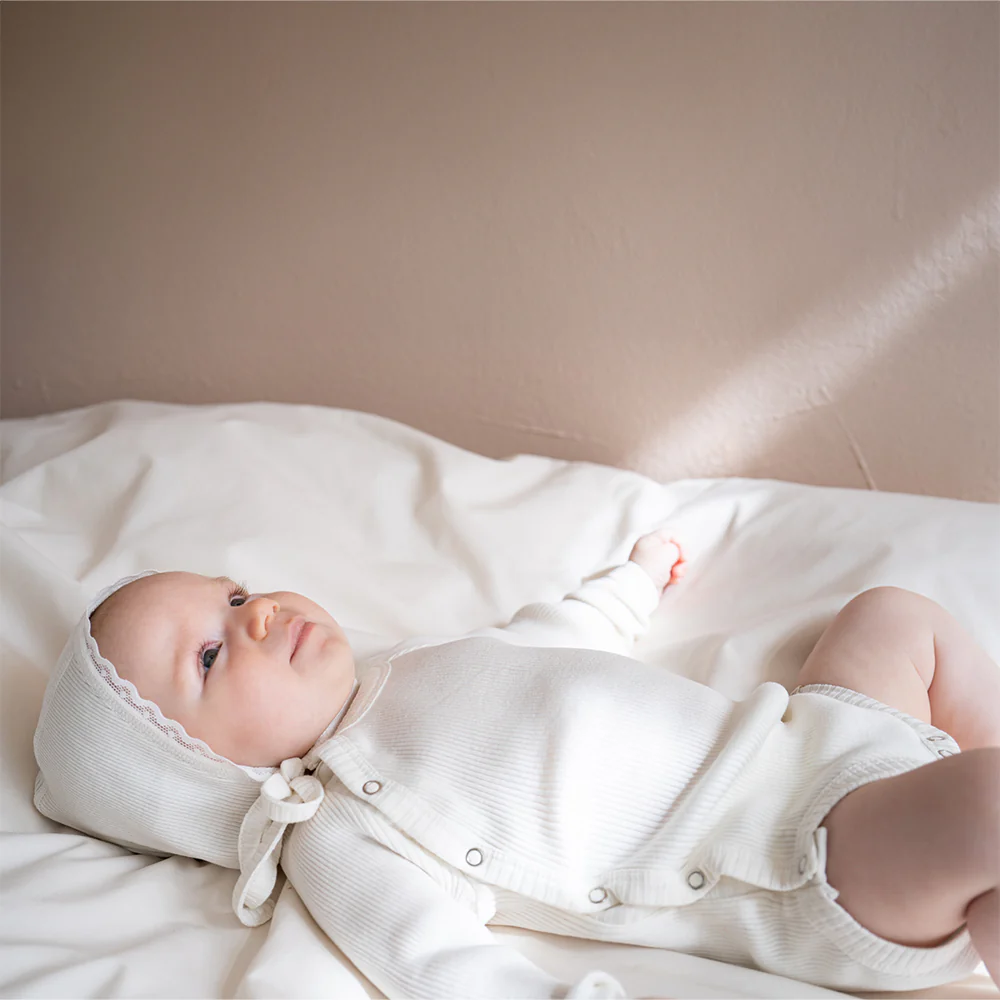 Minimalisma  Wickelbody Langarm aus Seide/Baumwolle 'Bibi' Cream - Image 3