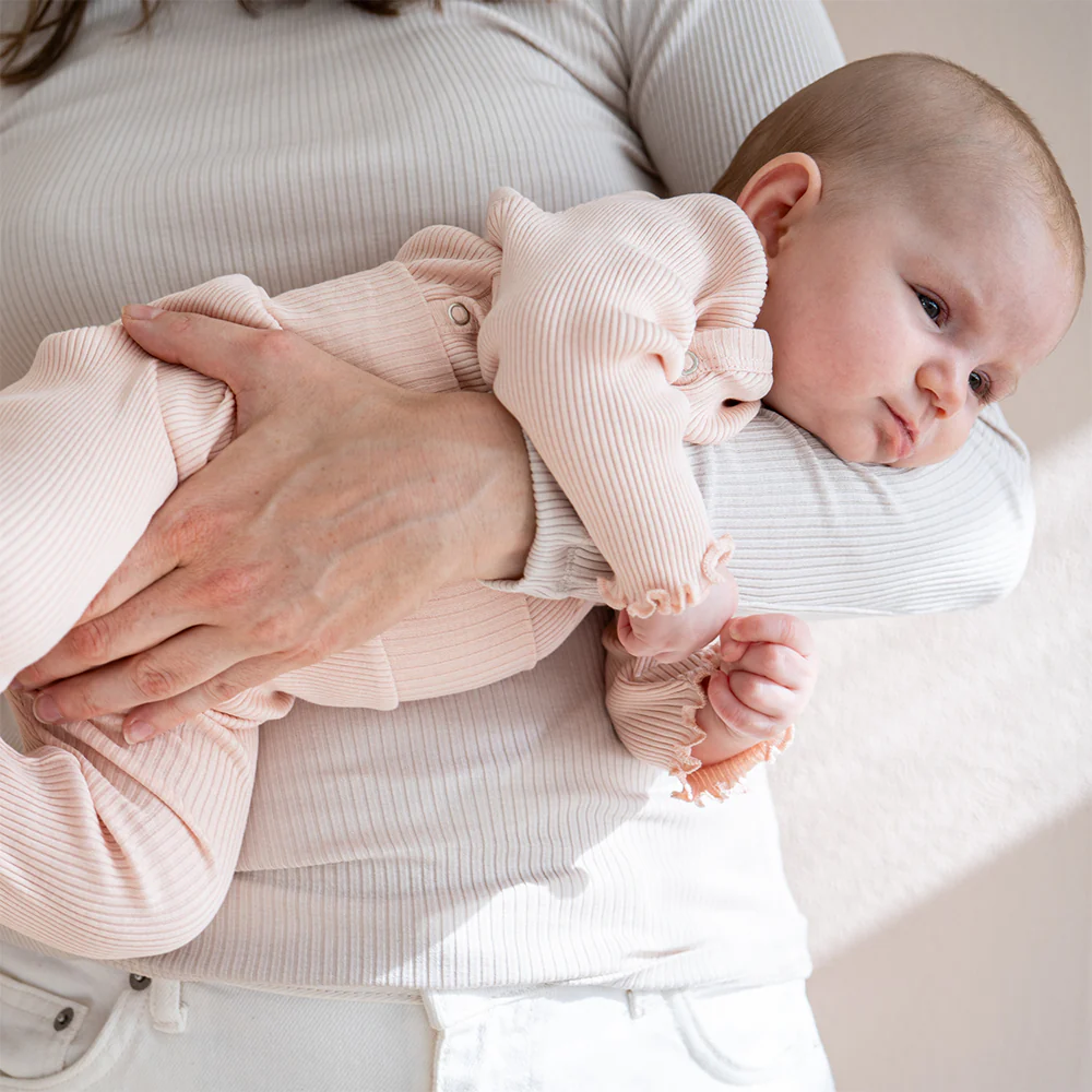 Minimalisma  Wickelbody Langarm aus Seide/Baumwolle 'Bibi' Sweet Rose - Image 4