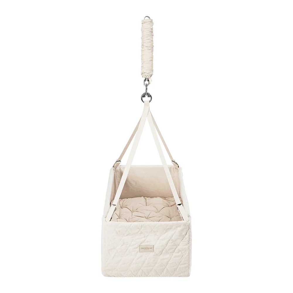 Moonboon  Classic Bundle Connect eckige Wiege Weiss/Nature - Image 5