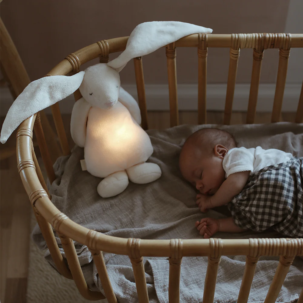 Moonie Kuscheltier Hase mit Licht 'Organic Humming Bunny' Polar - Image 2