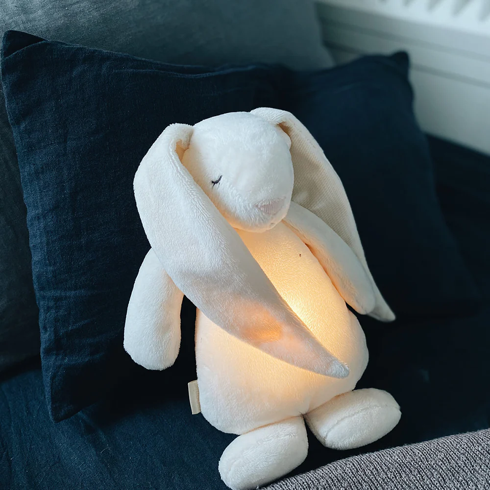 Moonie Kuscheltier Hase mit Licht 'Organic Humming Bunny' Polar - Image 9