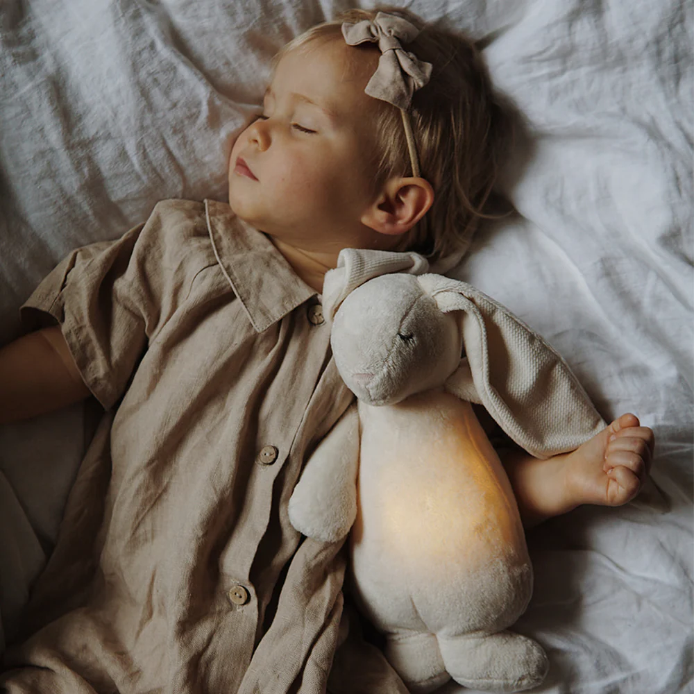 Moonie Kuscheltier Hase mit Licht 'Organic Humming Bunny' Sand - Image 2