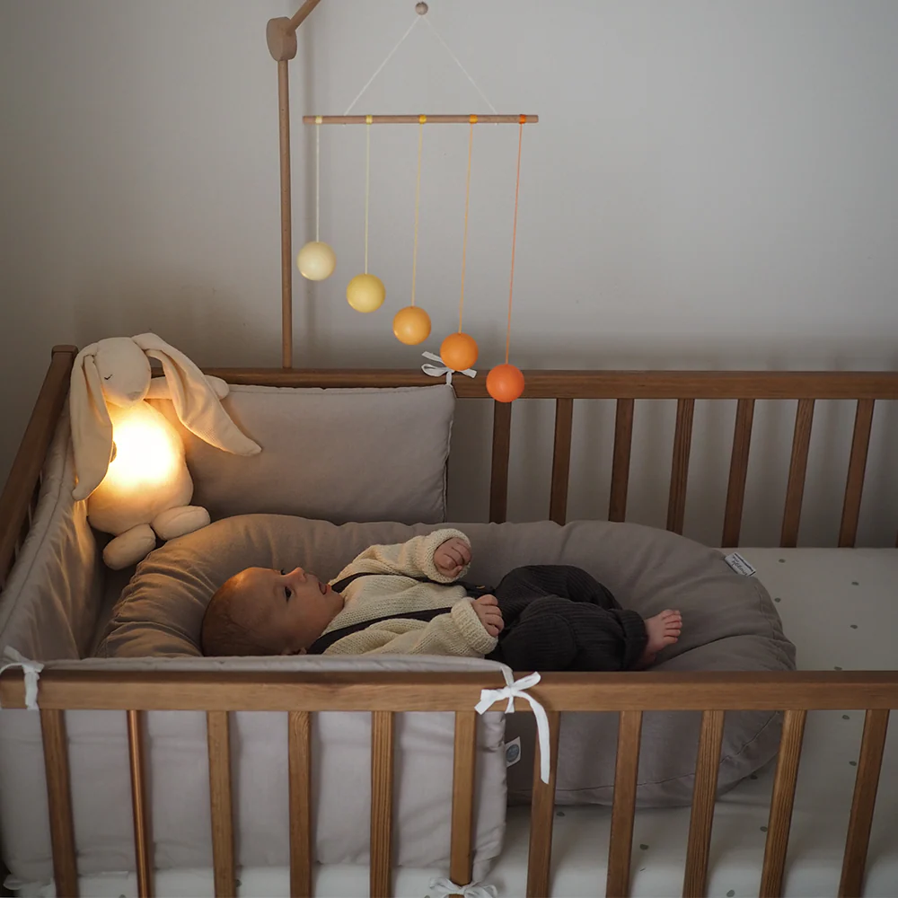 Moonie Kuscheltier Hase mit Licht 'Organic Humming Bunny' Sand - Image 4