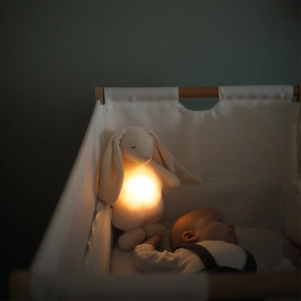 Moonie Kuscheltier Hase mit Licht 'Organic Humming Bunny' Sand - Image 5