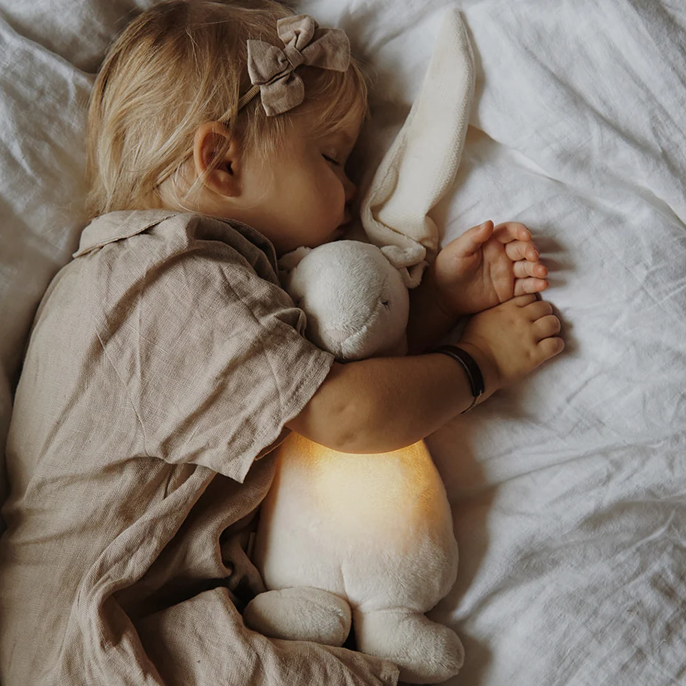 Moonie Kuscheltier Hase mit Licht 'Organic Humming Bunny' Sand - Image 7