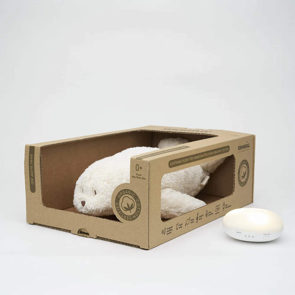 Moonie Kuscheltier Robbe mit Licht 'Organic Humming Seal' Polar - Image 3