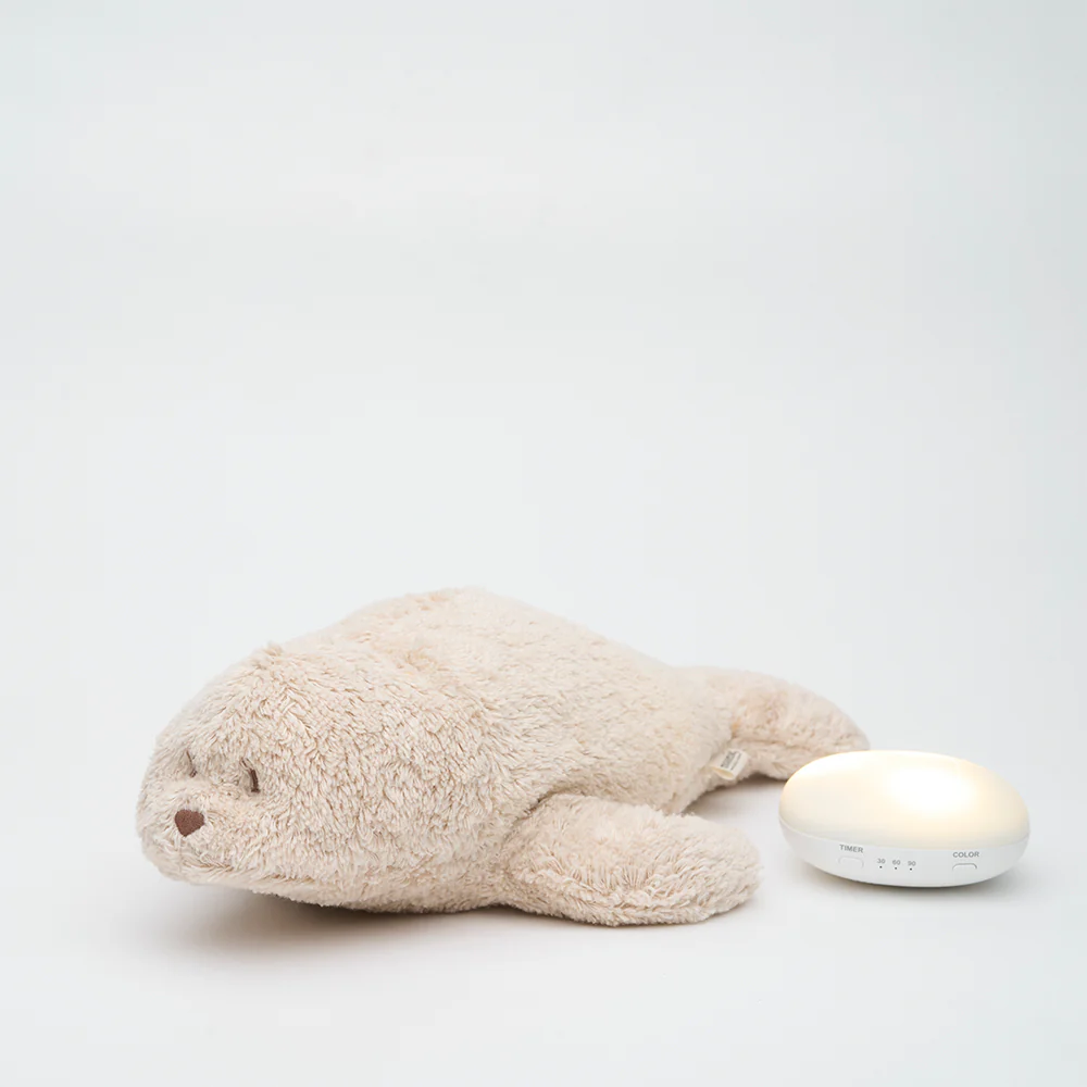 Moonie Kuscheltier Robbe mit Licht 'Organic Humming Seal' Sand - Image 3