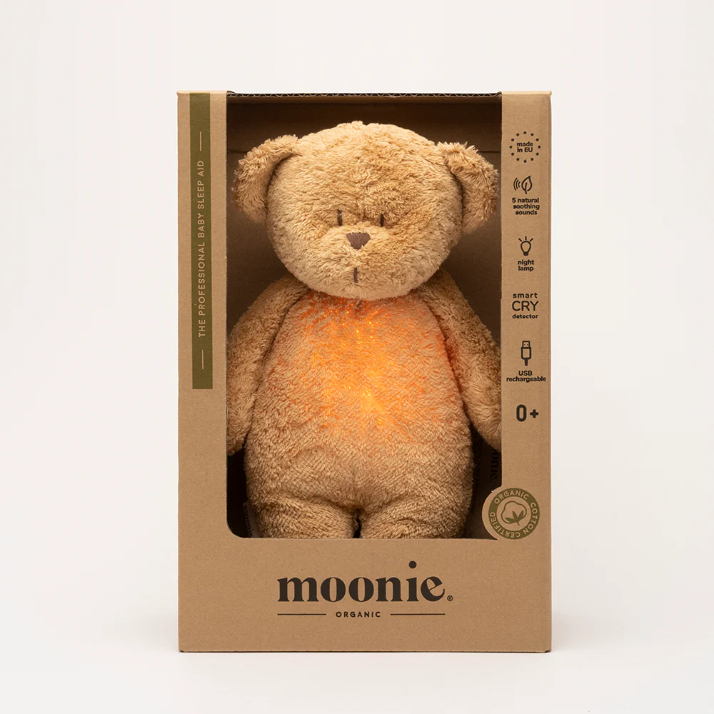 Moonie Teddybär mit Licht 'Organic Humming Bear' Cappuccino - Image 3
