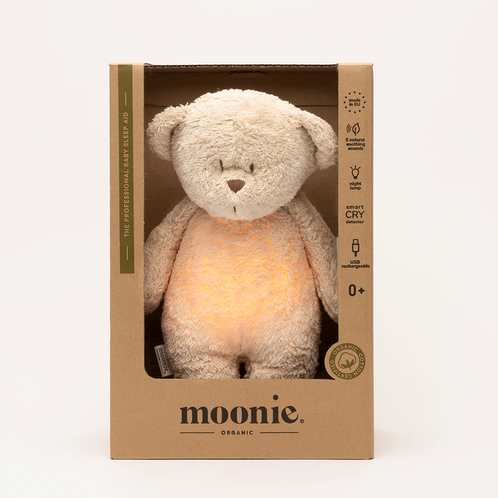 Moonie Teddybär mit Licht 'Organic Humming Bear' Sand - Image 3
