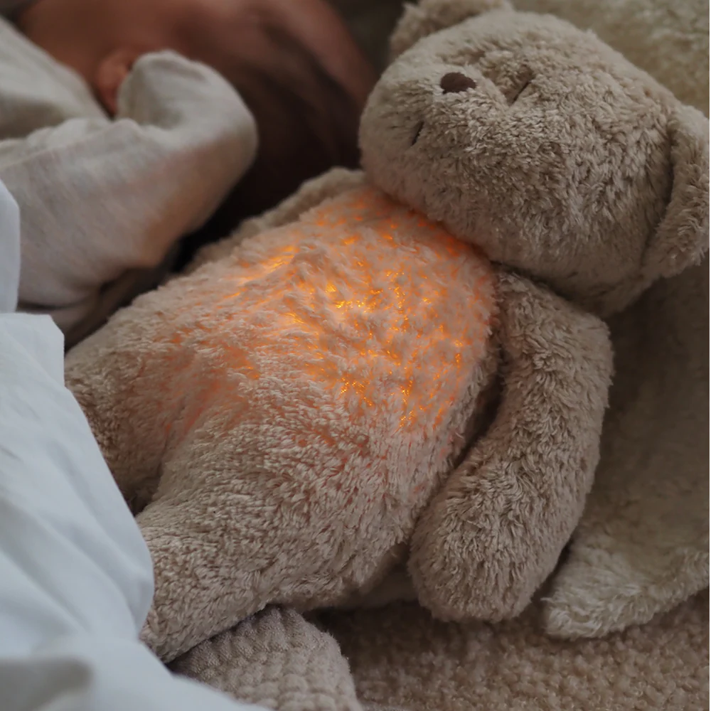 Moonie Teddybär mit Licht 'Organic Humming Bear' Sand - Image 4