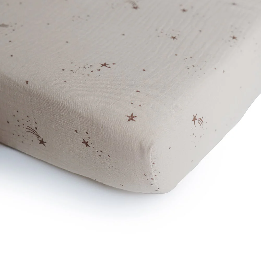 Mushie Baby Fixleintuch 40 x 100 cm Falling Stars - Image 3