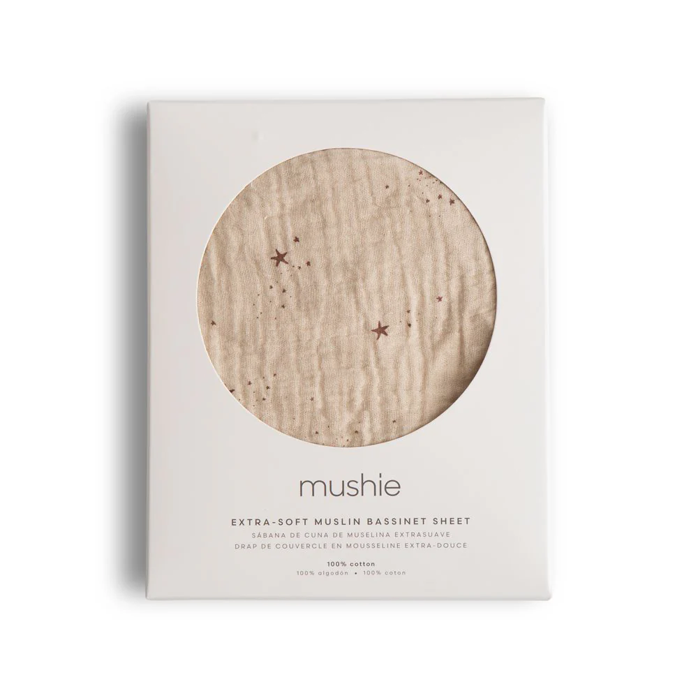 Mushie Baby Fixleintuch 40 x 100 cm Falling Stars - Image 4