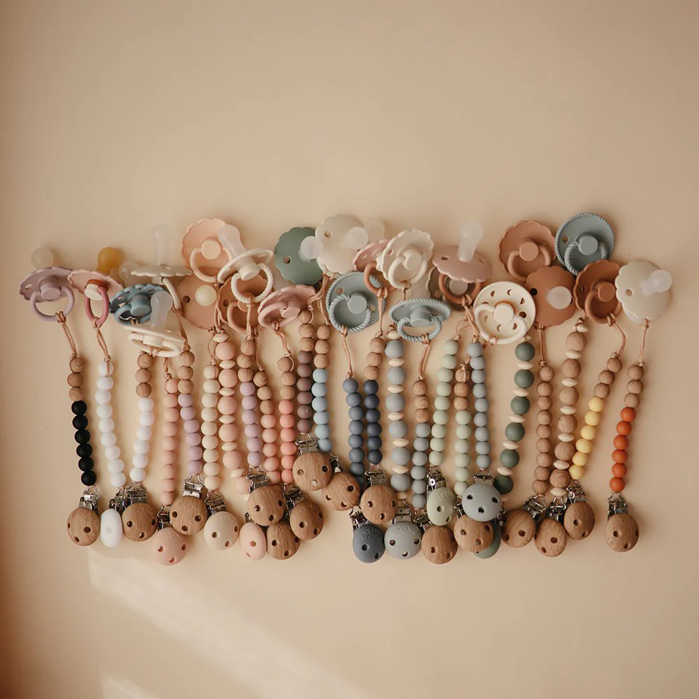 Mushie Schnullerkette 'Halo' Pale Taupe - Image 6