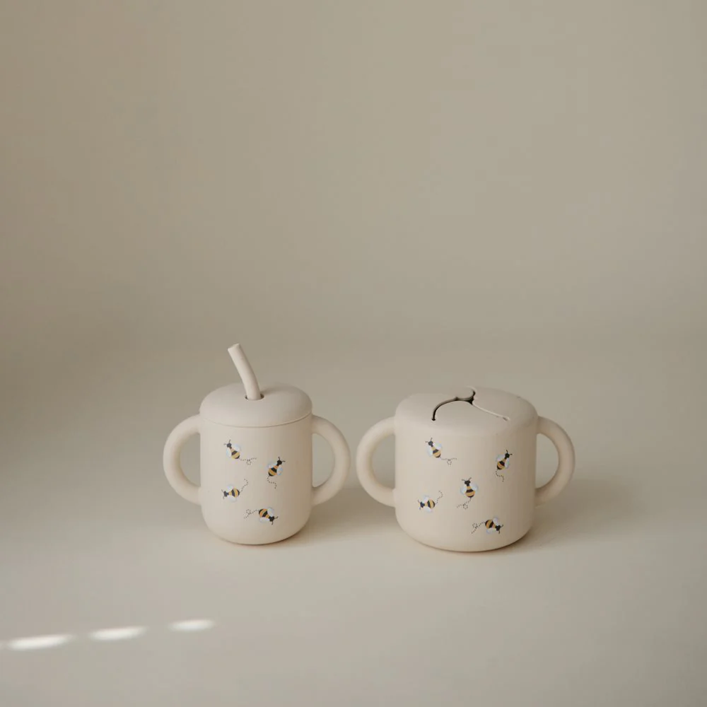 Mushie Trinkbecher mit Strohhalm Bees - Image 4