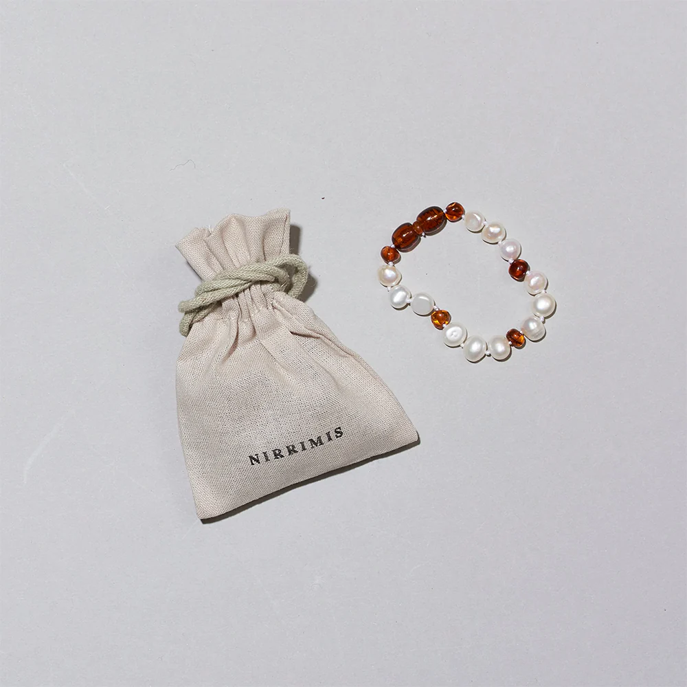 Nirrimis Bernstein Armband für Kinder Pearly Caramel - Image 2