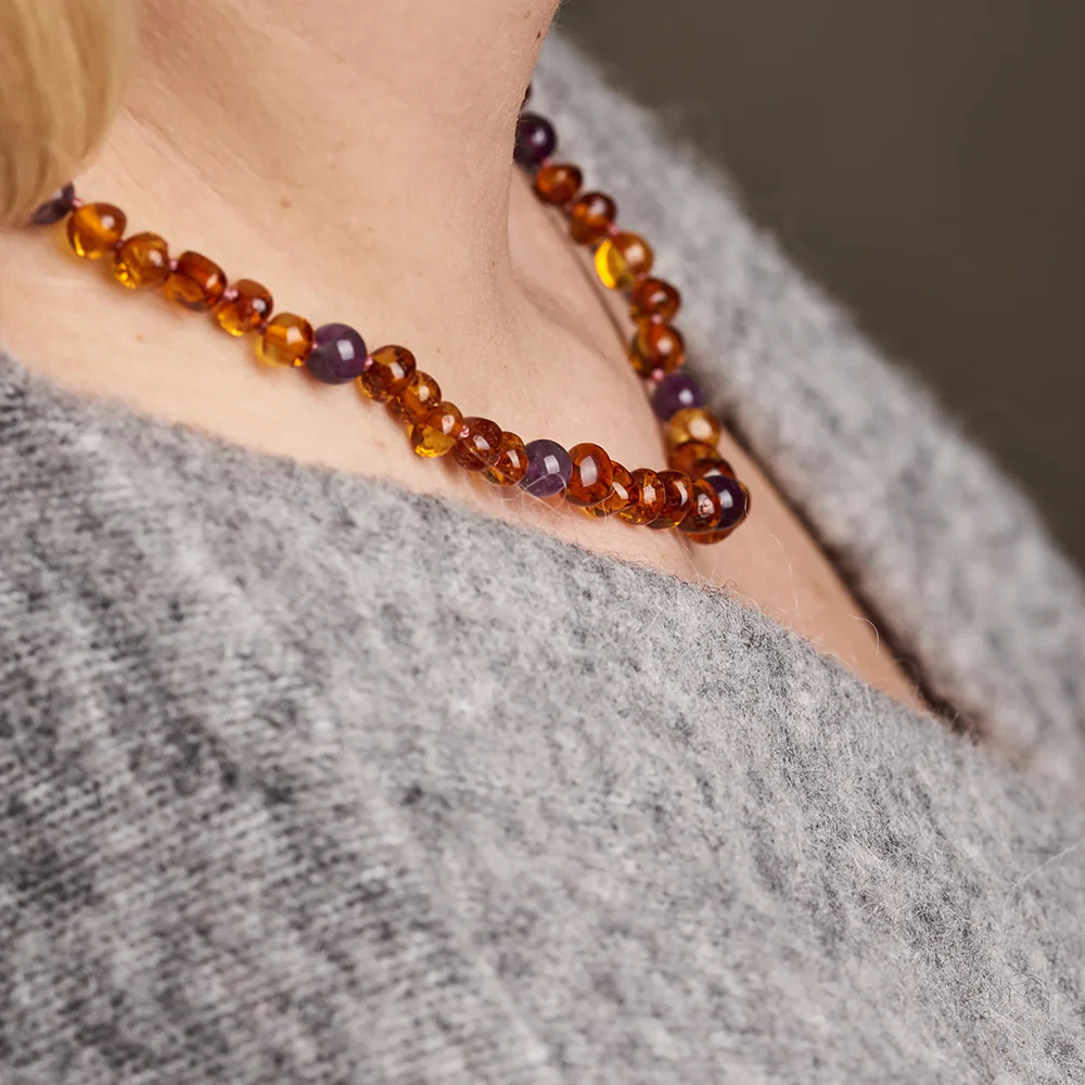 Nirrimis Bernsteinkette für Erwachsene Amethyst - Image 2