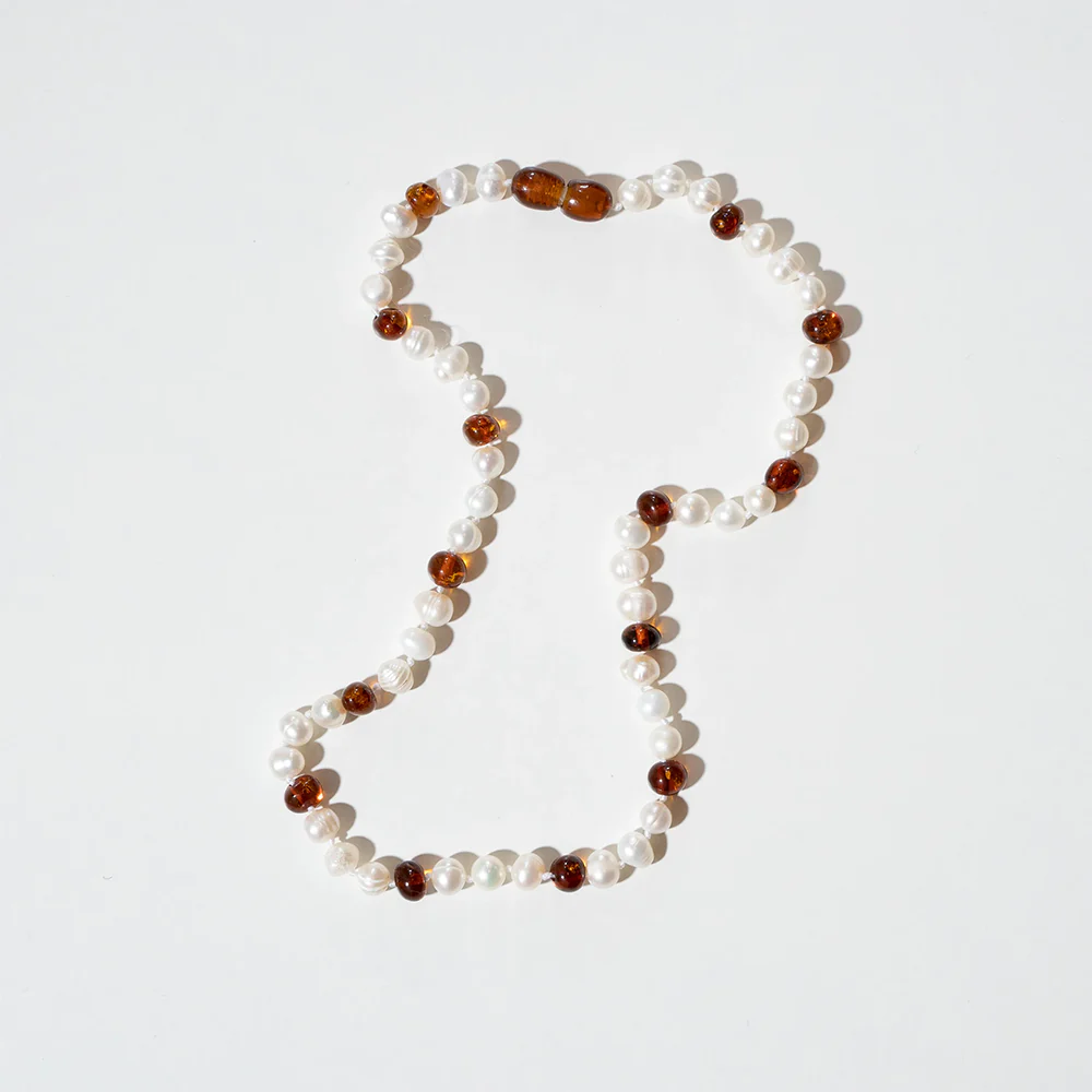 Nirrimis Bernsteinkette für Kinder Pearly Caramel - Image 2