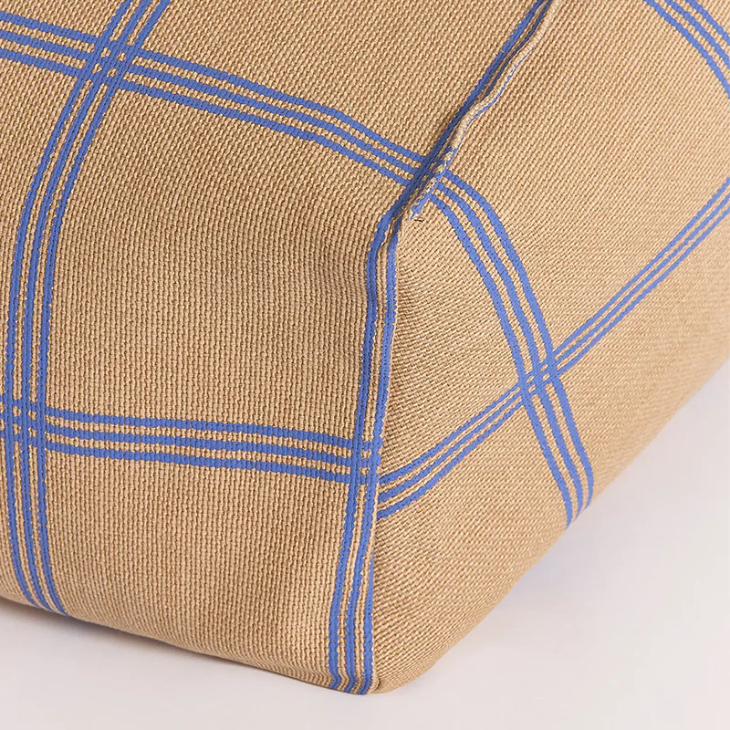 Nobodinoz Armchair Sitzsack 'Vibes' Brown Blue Windowpane - Image 2