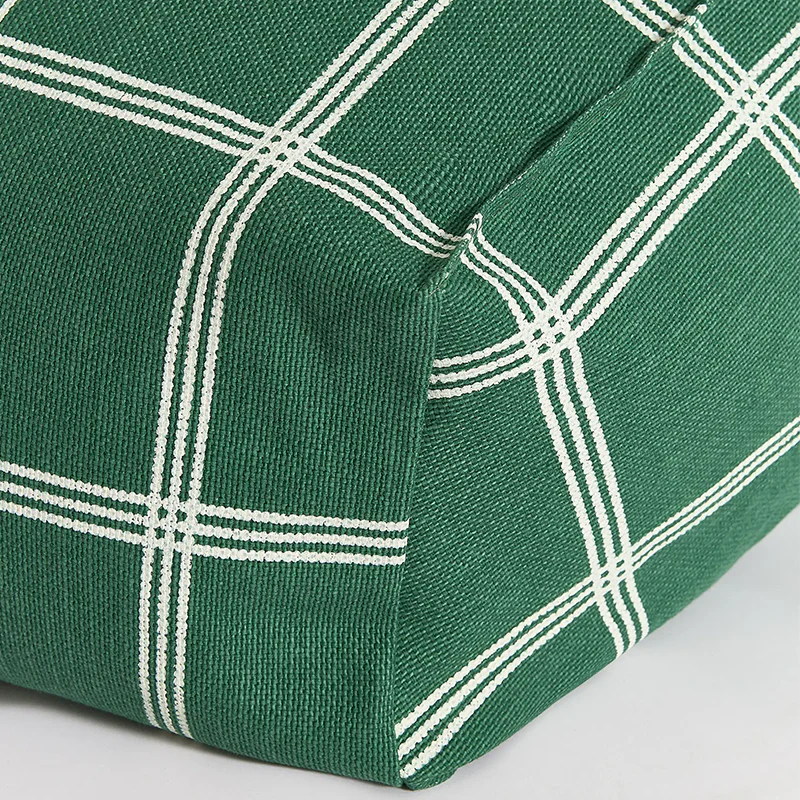 Nobodinoz Armchair Sitzsack 'Vibes' Green White Windowpane - Image 3