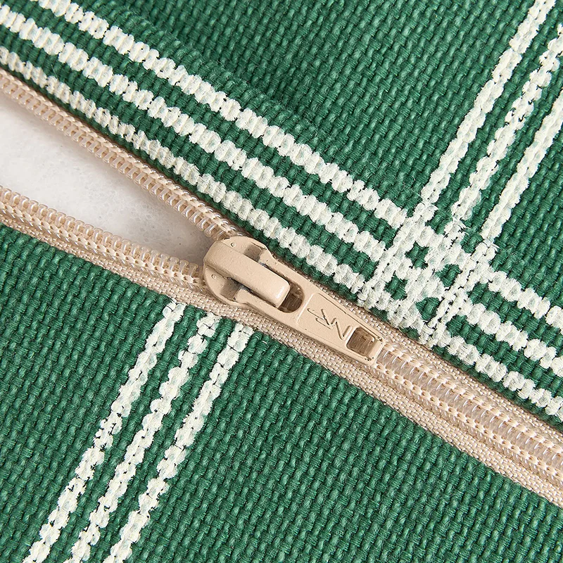 Nobodinoz Armchair Sitzsack 'Vibes' Green White Windowpane - Image 4