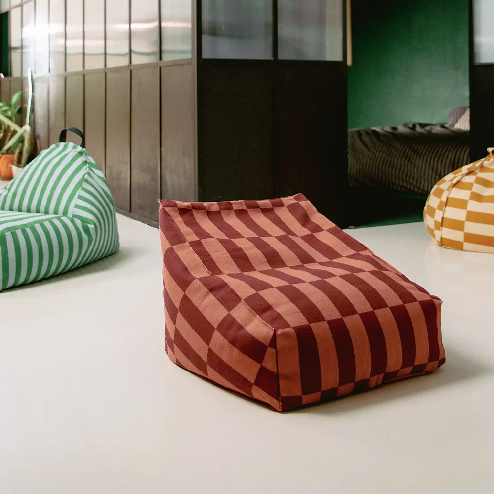 Nobodinoz Armchair Sitzsack 'Vibes' Maroon Tiles - Image 2