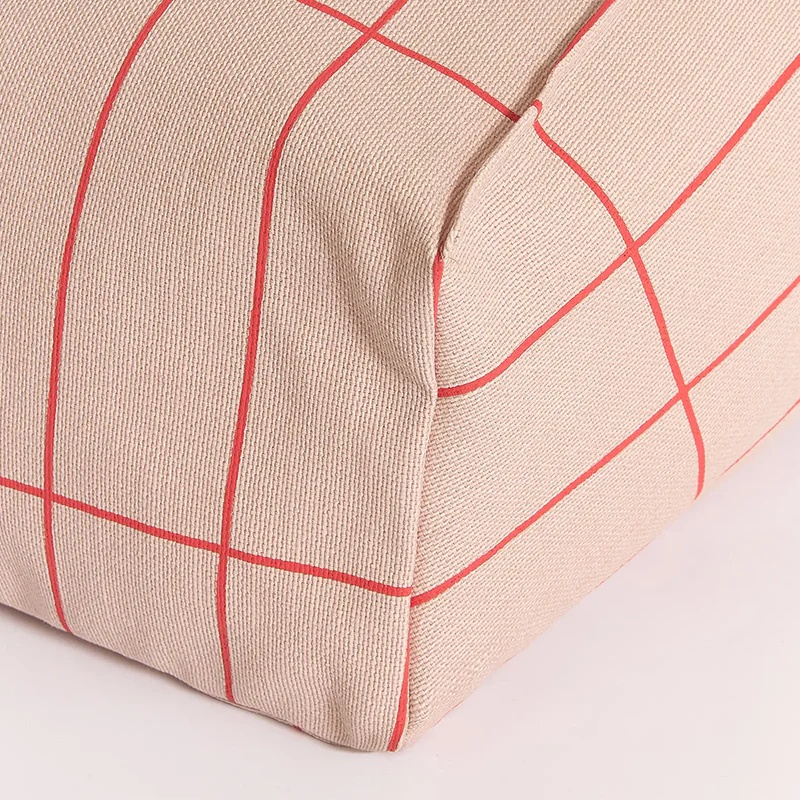 Nobodinoz Armchair Sitzsack 'Vibes' Pink Red Grid - Image 3