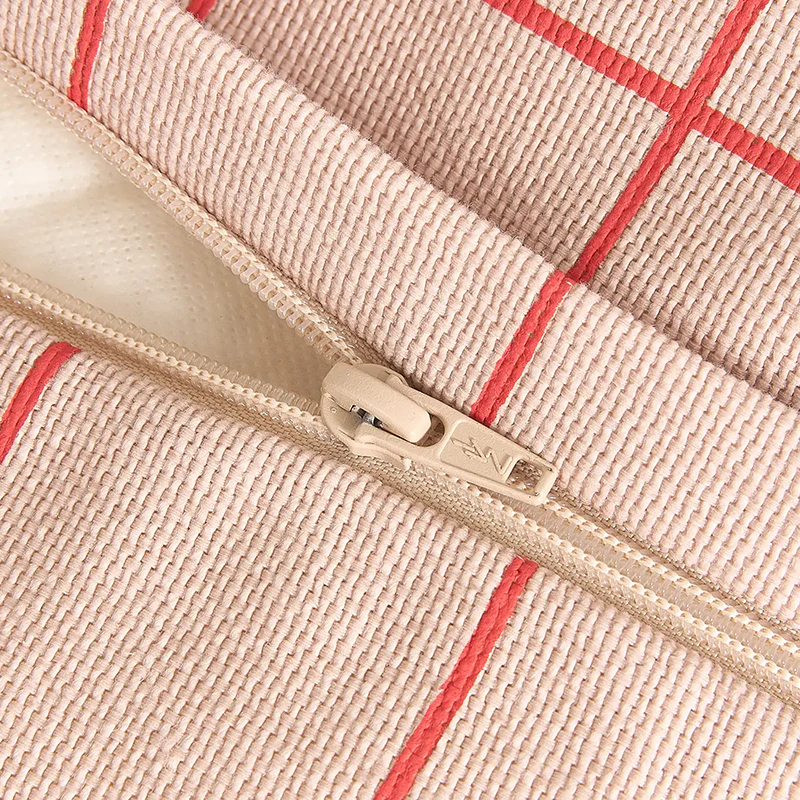 Nobodinoz Armchair Sitzsack 'Vibes' Pink Red Grid - Image 4