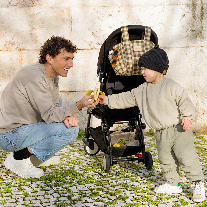 Nobodinoz  Kinderwagen Organizer 'Hyde Park'  Green Checks - Image 2