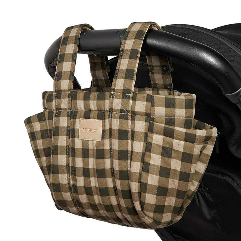 Nobodinoz  Kinderwagen Organizer 'Hyde Park'  Green Checks - Image 4