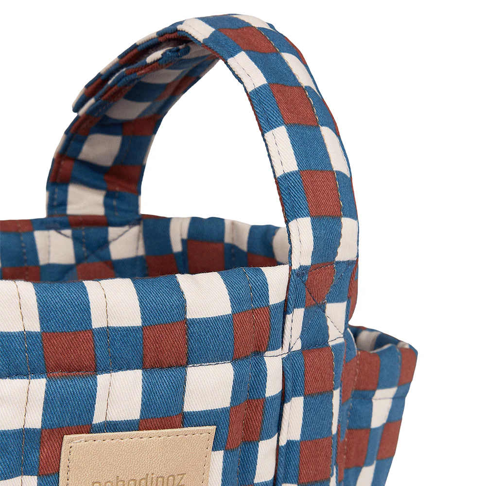 Nobodinoz Kinderwagen Organizer 'Hyde Park' Blue Red Mosaic - Image 4