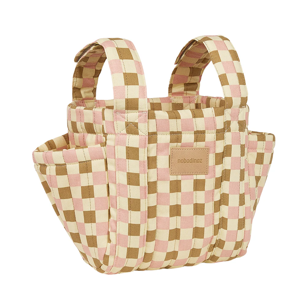 Nobodinoz Kinderwagen Organizer 'Hyde Park' Yellow Pink Mosaic - Image 3